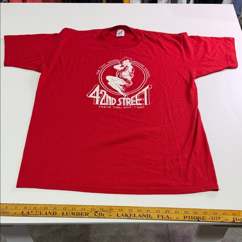 90’s Jerzees Red 42nd Street Graphic Tee